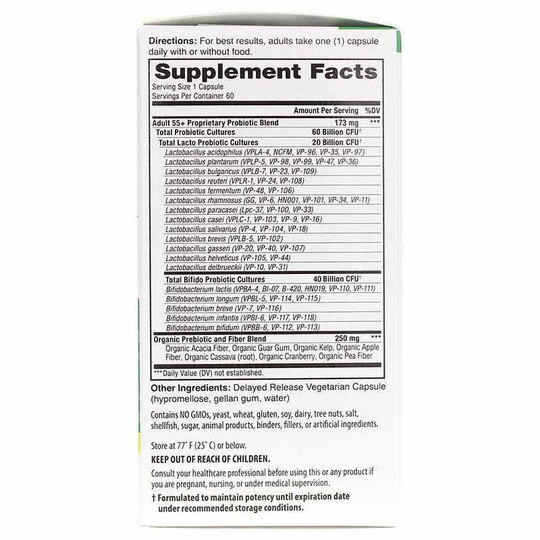 Vital Flora Adult 55+ Daily Probiotic + Prebiotics Shelf Stable, VTP